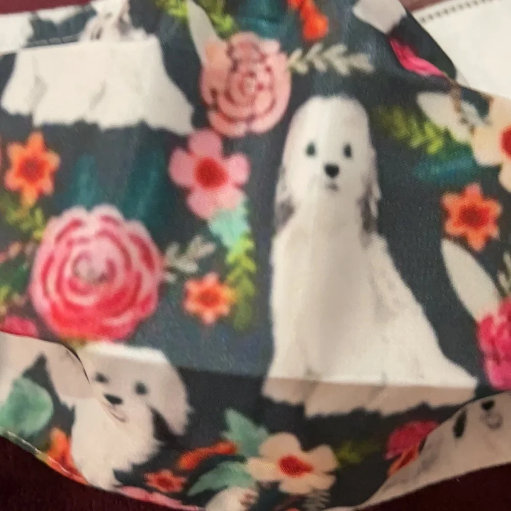New cute floral dog face mask